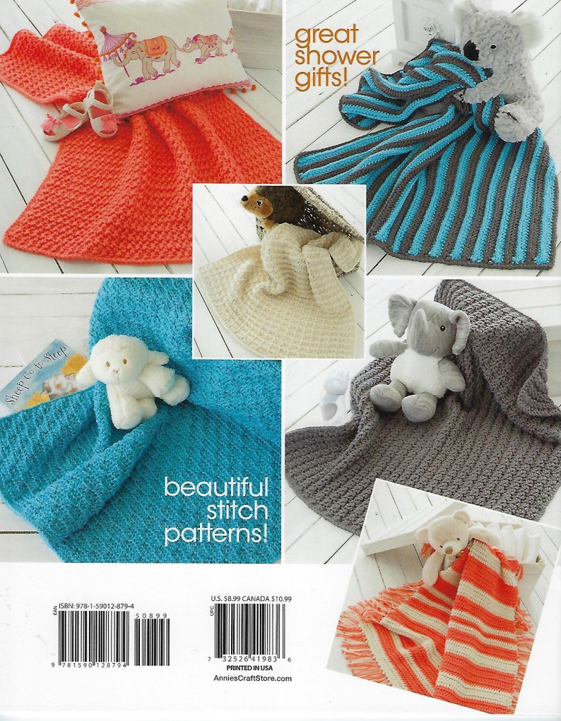 Supereasy Baby Blankets Crochet Pattern Book Annie's Etsy