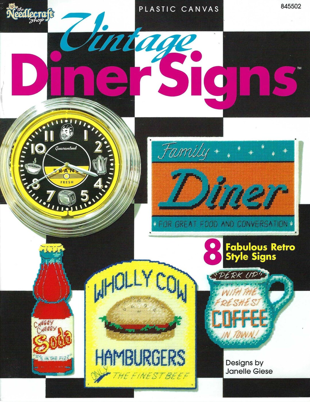 Vintage Diner Signs Plastic Canvas Pattern Book the - Etsy