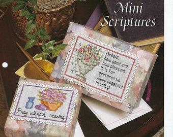 Mini Scriptures Cross Stitch Pattern/The Needlecraft Shop Cross Stitch Collector's Series