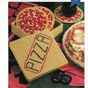 6. Mini Pizza Coasters Genuine Chef Fred Graphics Pizza Box 