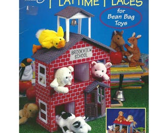 Playtime Places Plastic Canvas Pattern Book American School of Needlework #3194