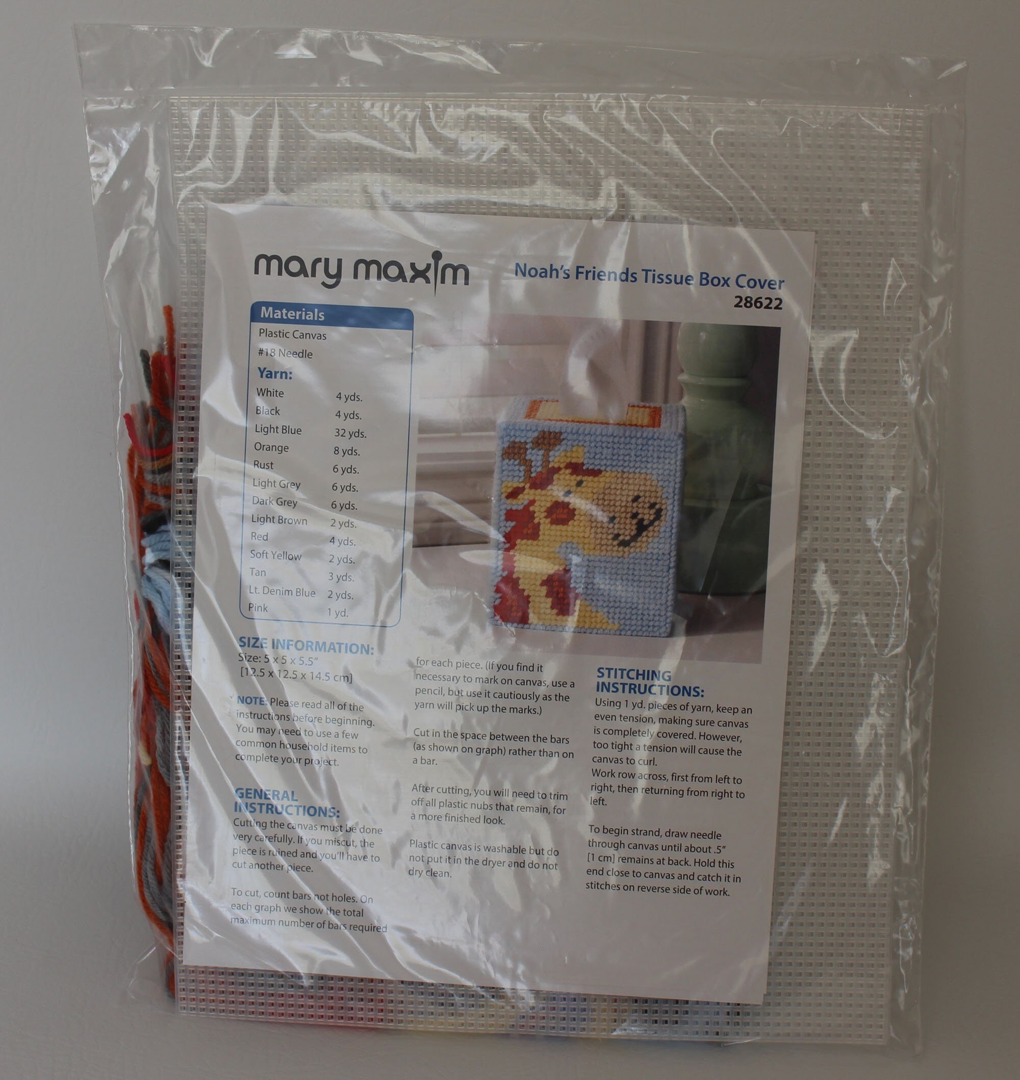 Mary Maxim Plastic Canvas Tissue Box Kit 5 Set Sail (7 Count)