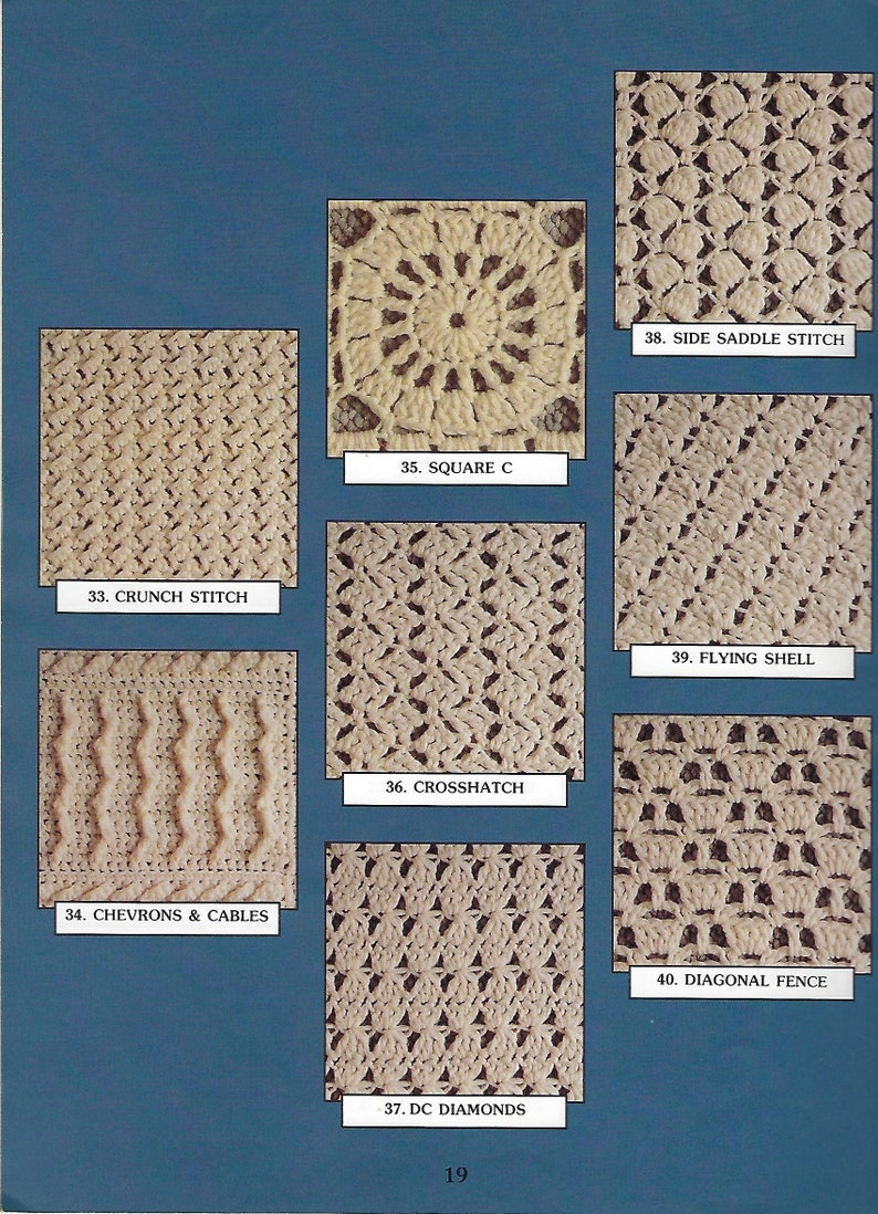 63 More Easy-To-Crochet Pattern Stitches Pattern | Etsy
