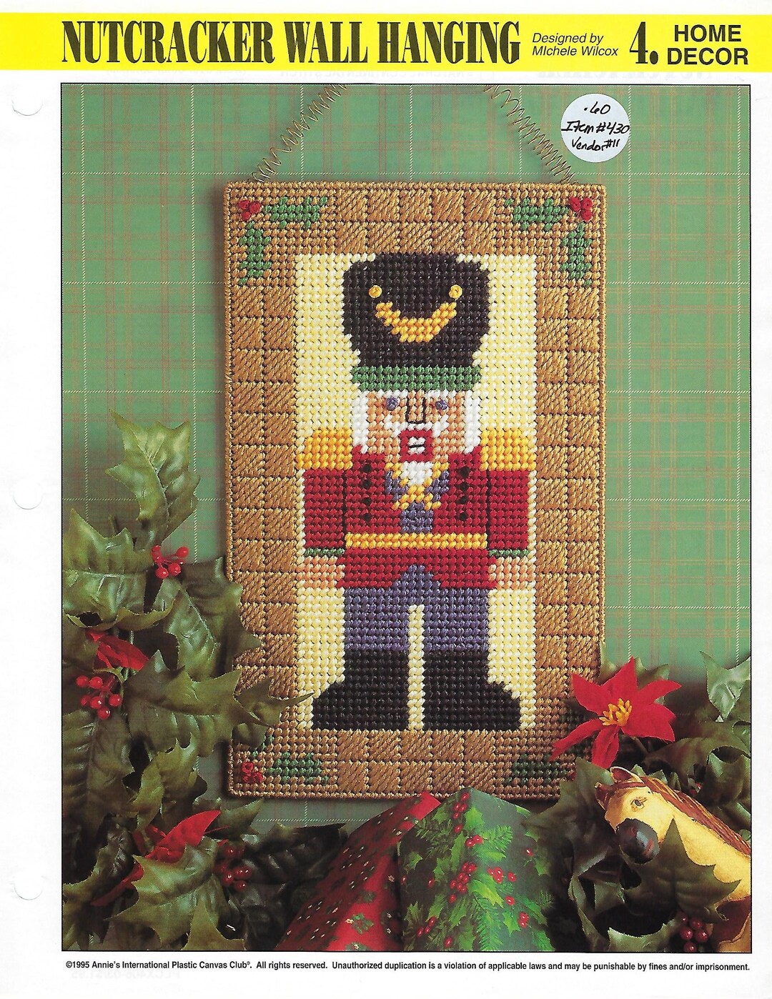 Nutcracker Wall Hanging Plastic Canvas Pattern - Annie's International ...