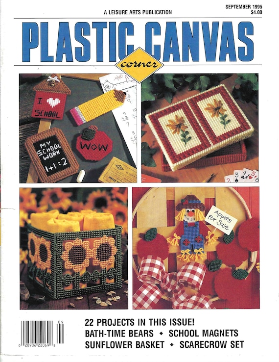 Plastic Canvas Corner Magazine Pattern Book September 1995/leisure