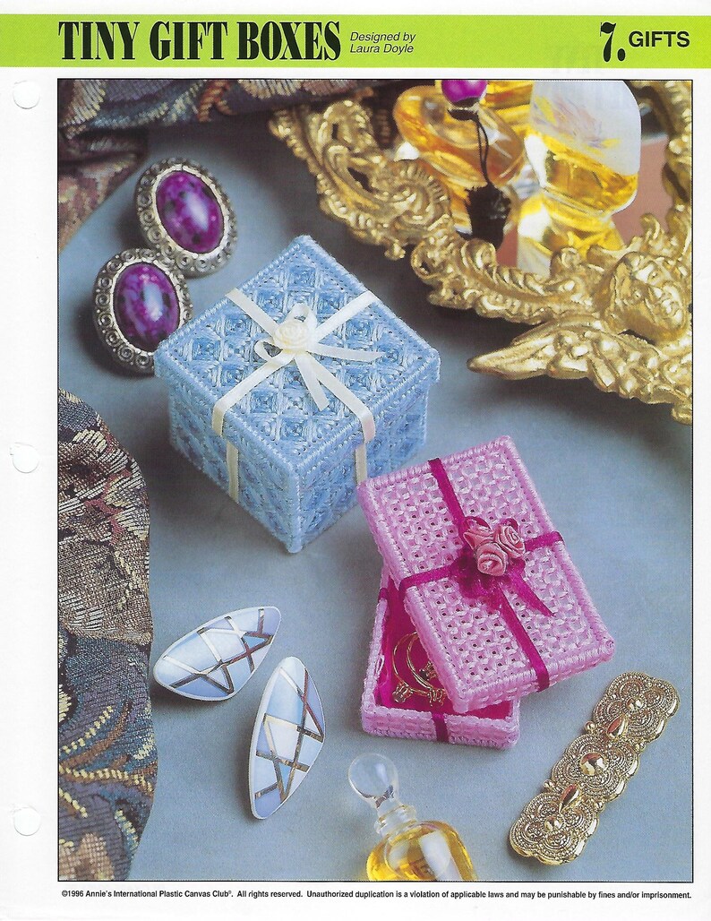 Tiny Gift Boxes Plastic Canvas Pattern Annie's Etsy