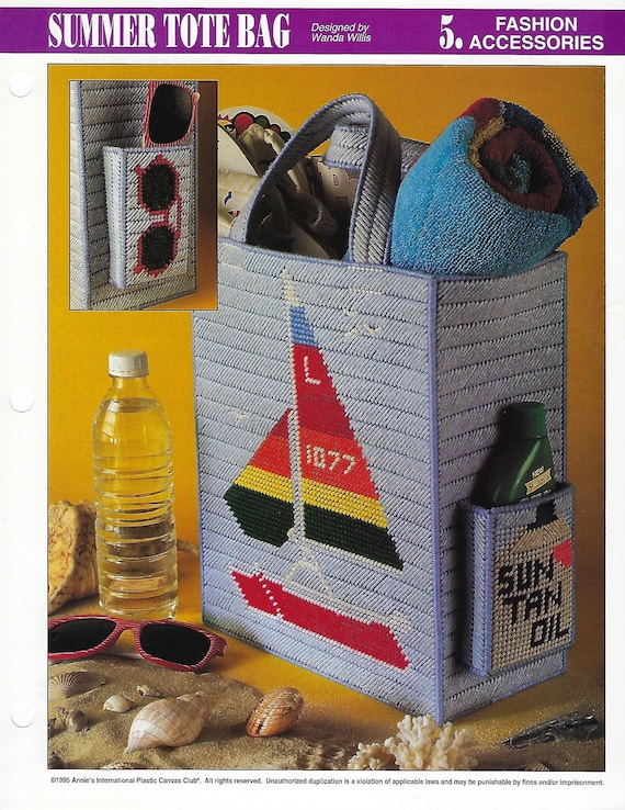 Summer Tote Bag Plastic Canvas Pattern Annie's International Club