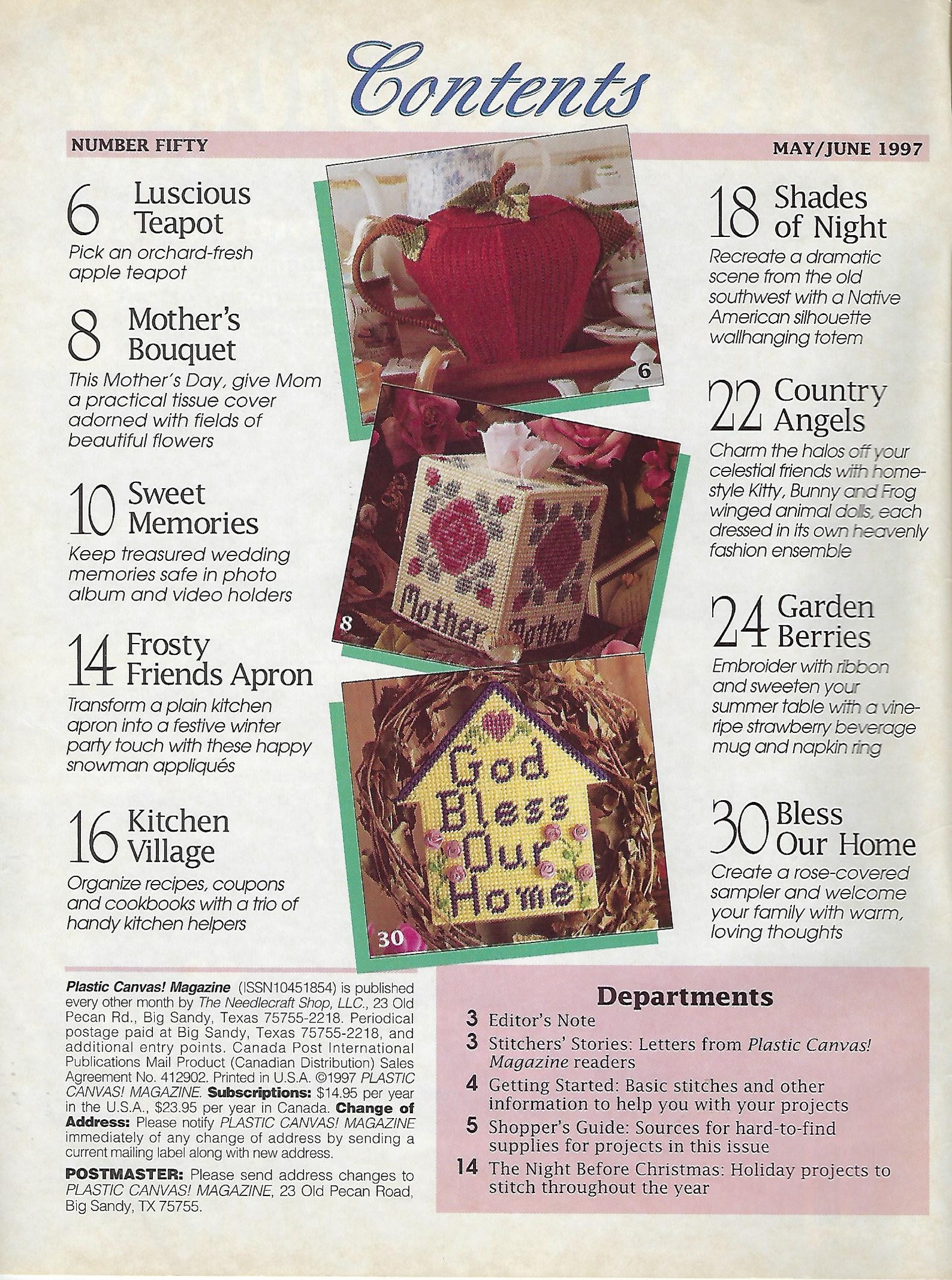 Plastic Canvas Magazine Pattern Book May/june 1997 Issue | Etsy