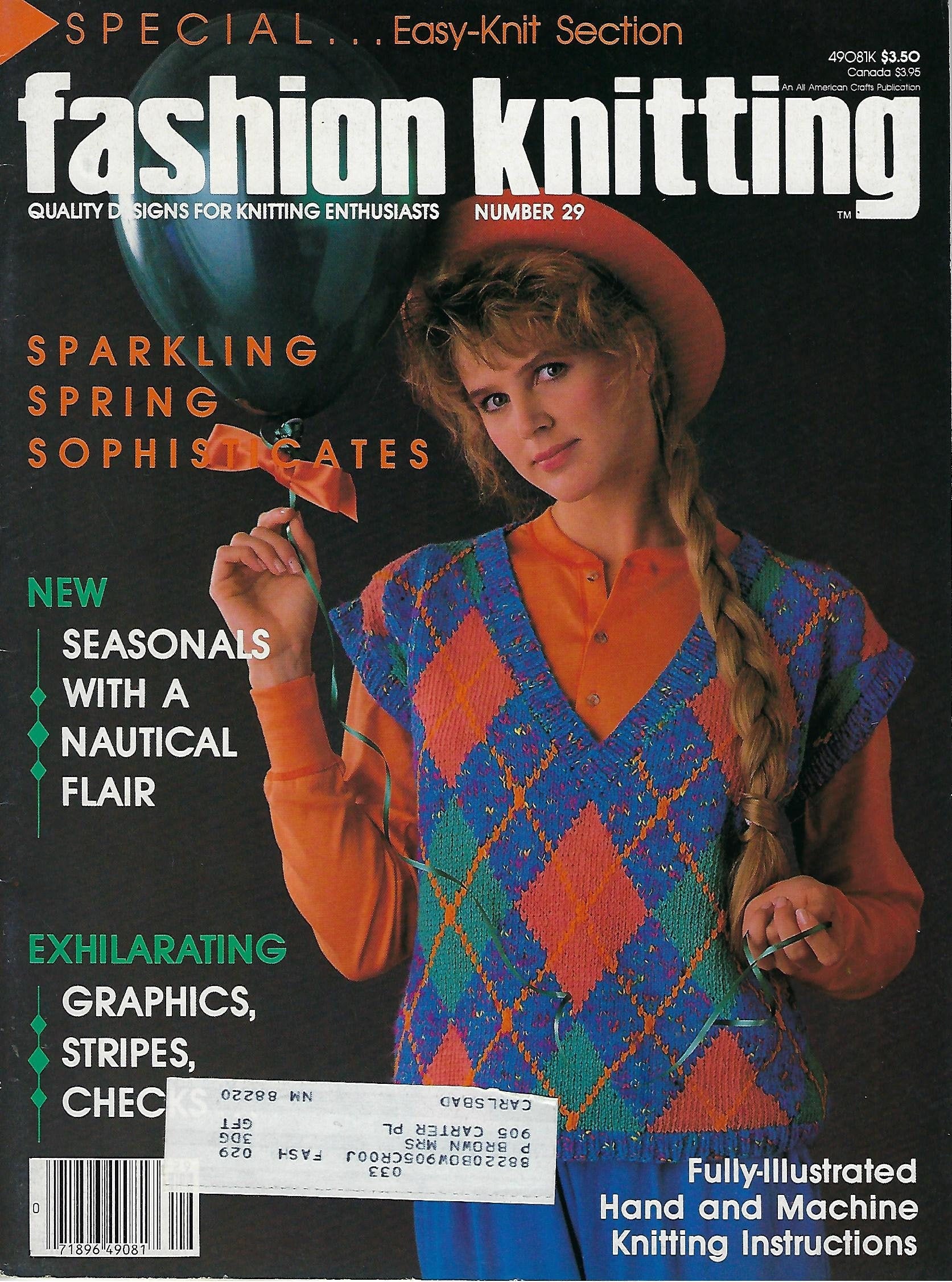 Fashion Knitting Magazine February 1987 Number 29 Etsy Uk Fashion Knitting Magazine February 1987 Number 29 Etsy Uk