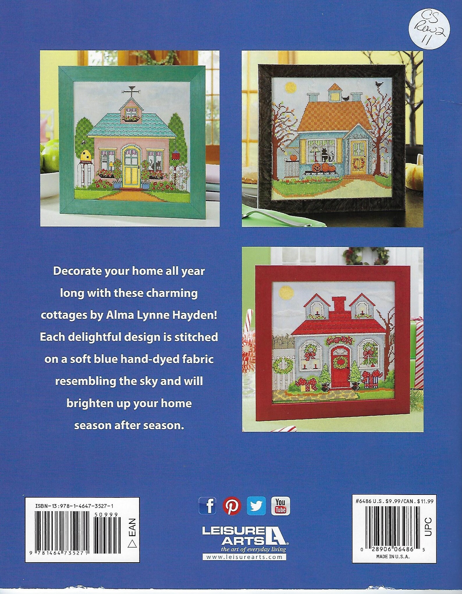 Seasonal Cottages Cross Stitch Pattern Book Home Decor Etsy