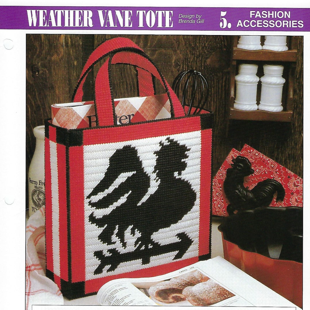 Weather Vane Pattern Weather Vane Tote Plastic Canvas Pattern Annie's International Club - Etsy