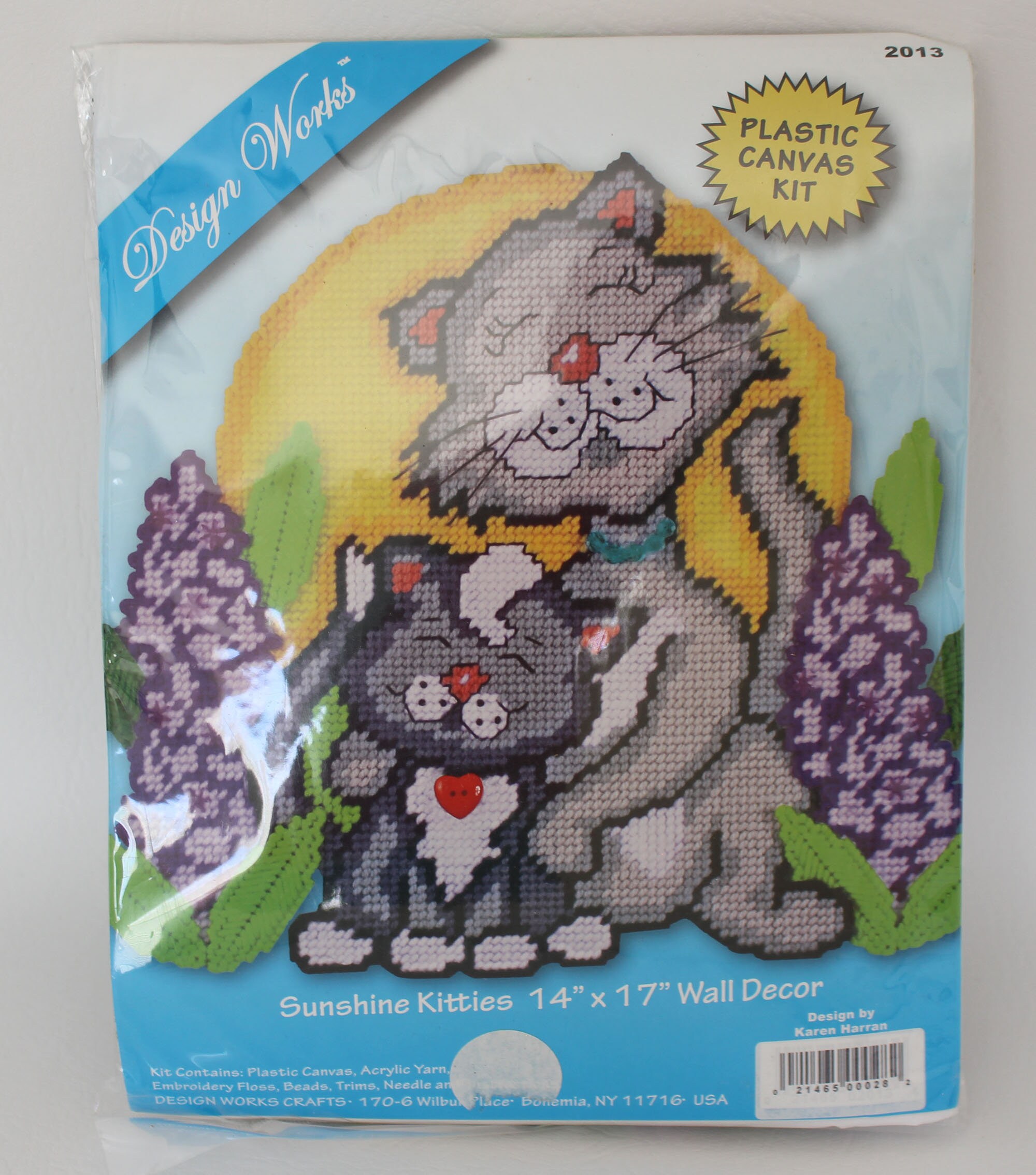 Kit De Point De Croix Compté Design Works 'Watering Can Cats' - 20x25cm Sur Aida 14ct - Neuf