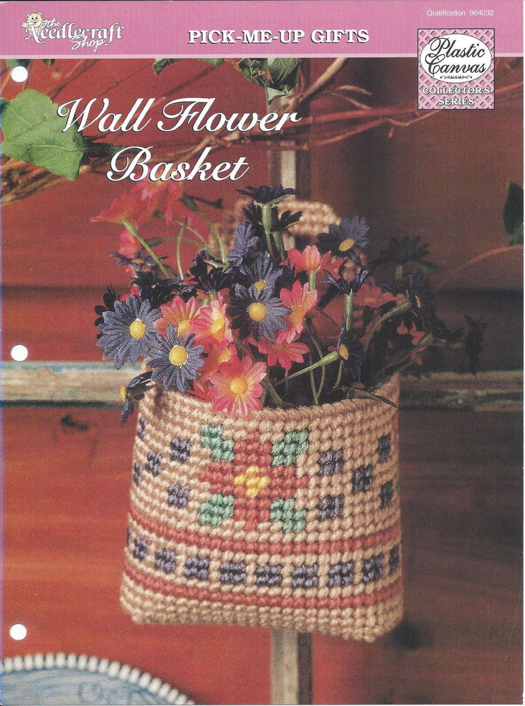 Wall Flower Basket Plastic Canvas Pattern/the Needlecraft Shop Etsy