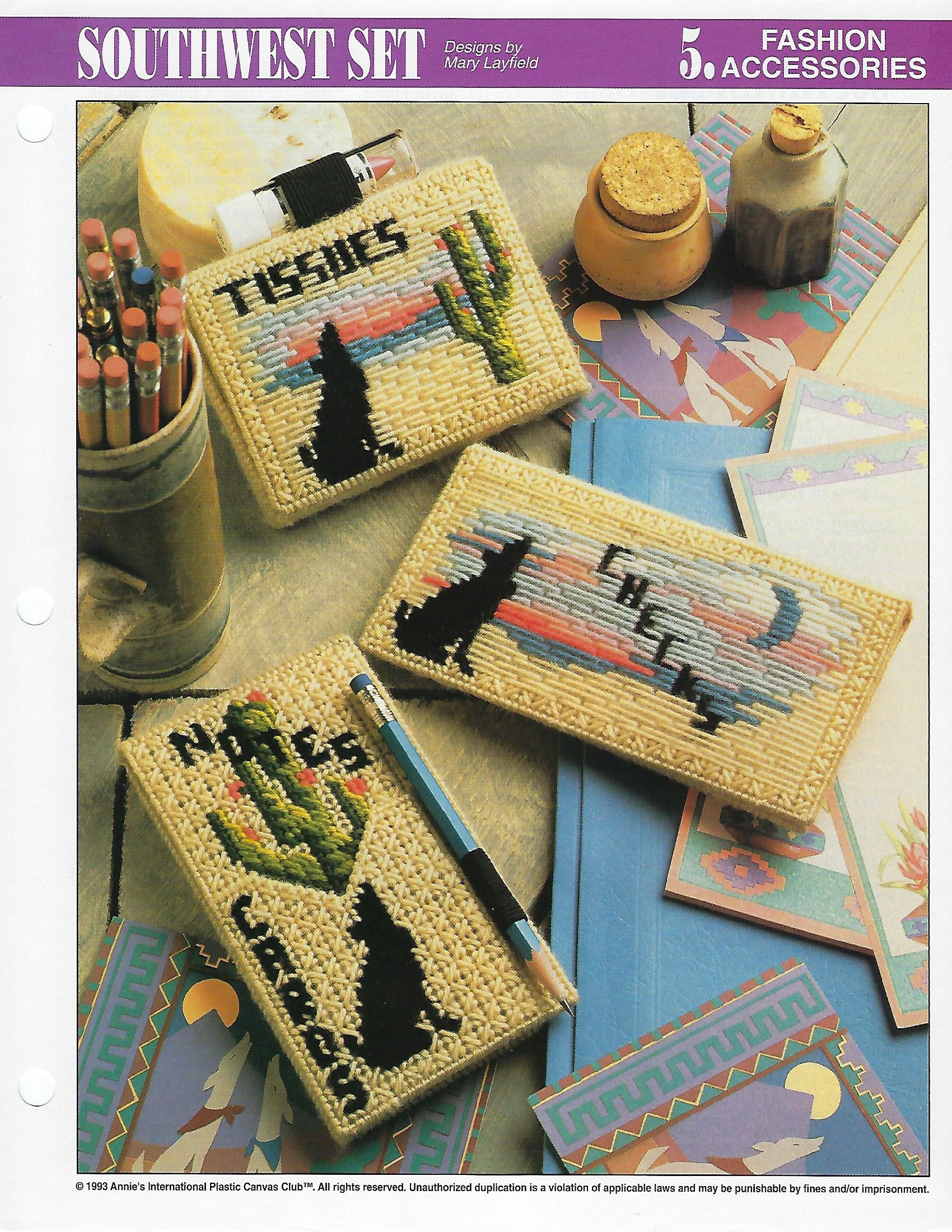Creating Patterns(中古品) Southwest Set Plastic Canvas Pattern Annie's International Club - Etsy