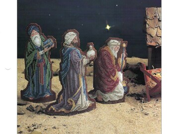 The Wise Men & "Stained Glass" Ornaments Plastic Canvas Patterns/Leisure Arts All Stars