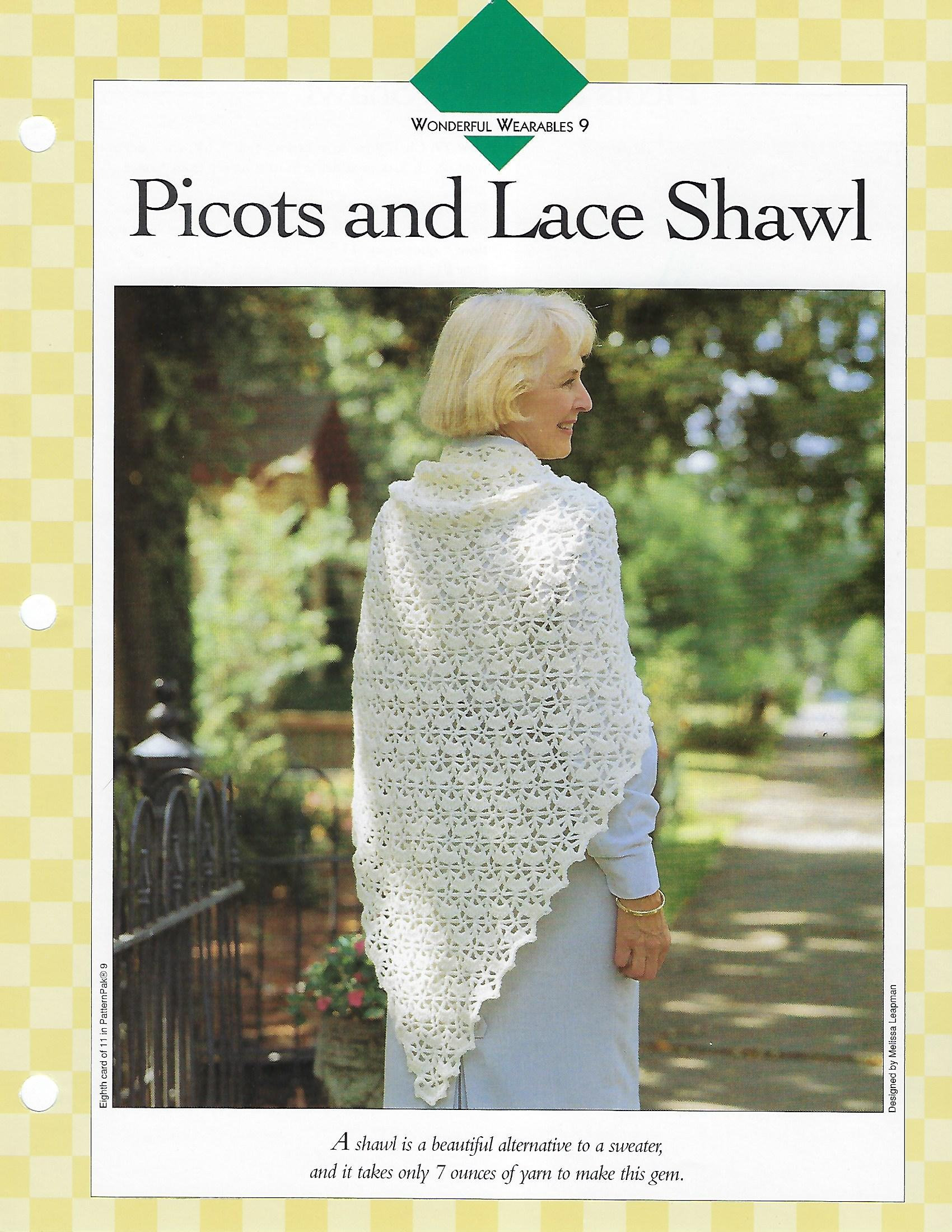 Vintage Picots and Lace Shawl