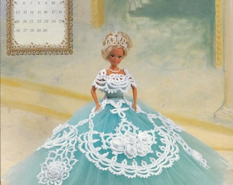 The Royal Ballgowns Pattern 1998 Master Crochet Series Miss April - Fashion Doll Pattern Book