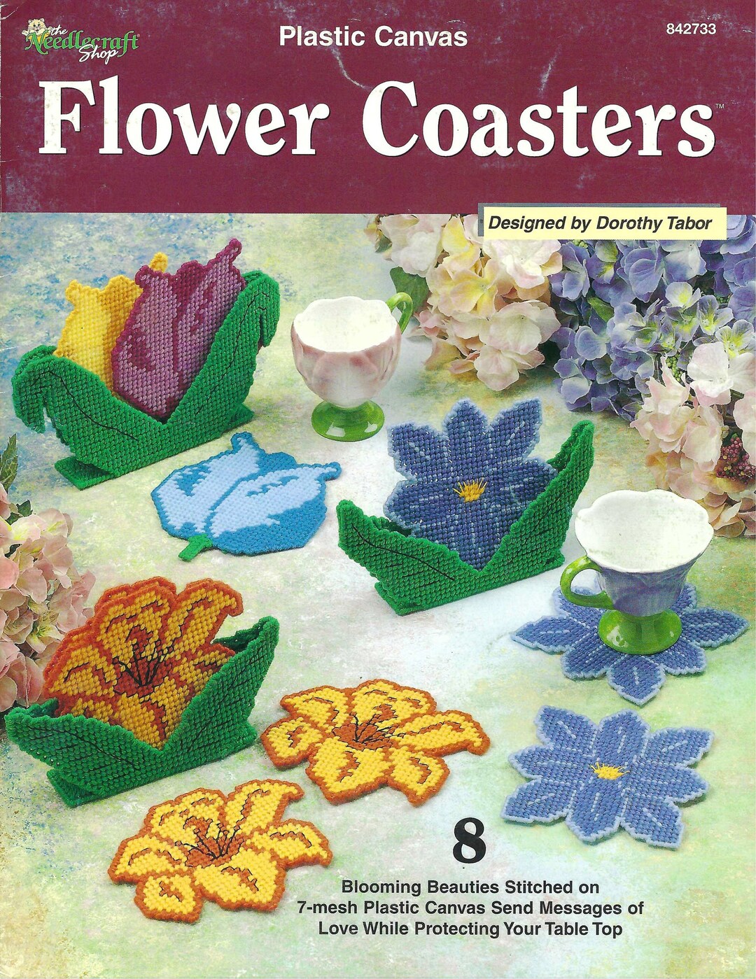 Flower Coaster Plastic Canvas Pattern Book the Needlecraft Shop 842733 ...