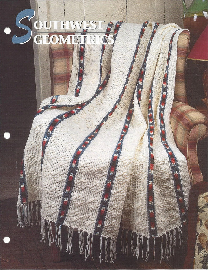 Southwest Geometrics Crochet Afghan Pattern/Annie's Crochet Quilt & Afghan Pattern Club image 1