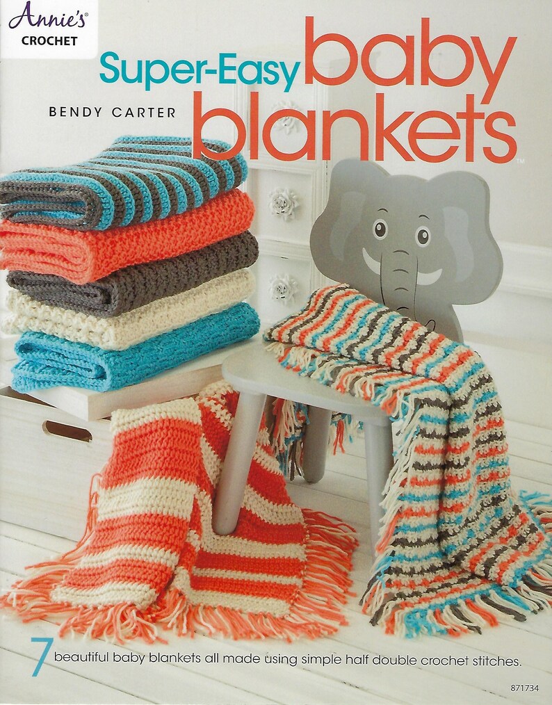 Supereasy Baby Blankets Crochet Pattern Book Annie's Etsy