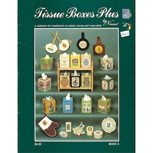Tissue Boxes Plus Plastic Canvas Pattern Book - Ninna Book 5