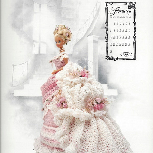 The Victorian Lady Centennial Collection - Miss February 1993 - Annie's Calendar Bed Doll Society -Fashion Doll Pattern Crochet Annie Potter