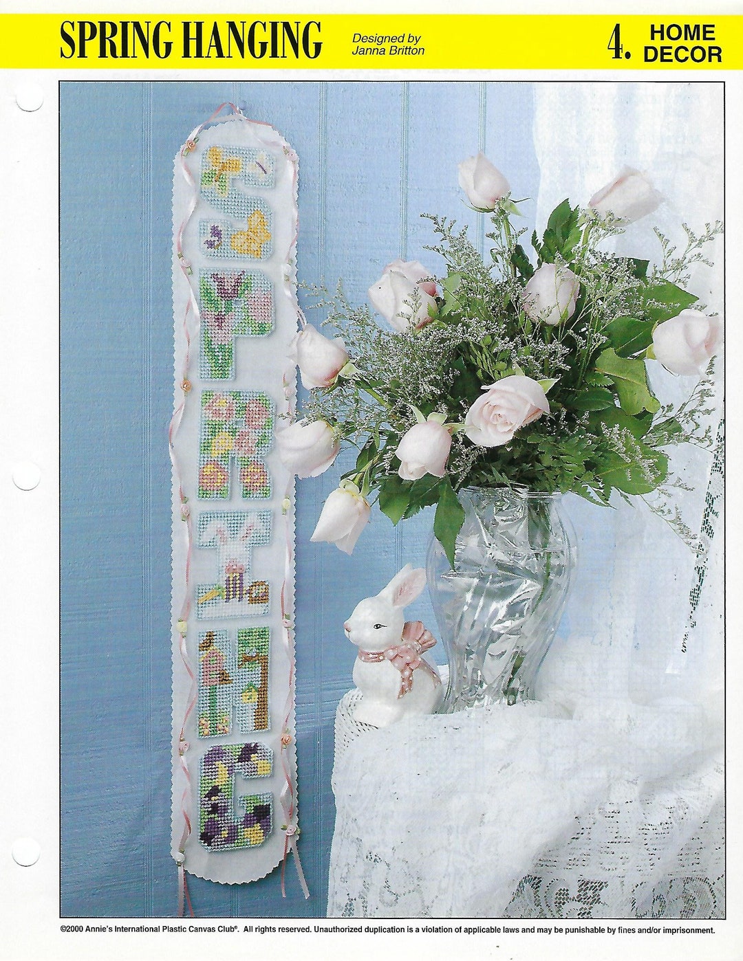 Spring Hanging Plastic Canvas Pattern/annie's - Etsy