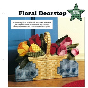 Floral Doorstop Plastic Canvas Pattern/Leisure Arts All Stars