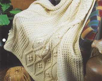 Old Killarney Fisherman Afghan Crochet Pattern/Annie's Quilt & Afghan Pattern Club