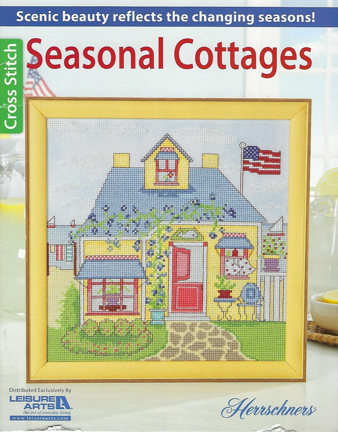 Seasonal Cottages Cross Stitch Pattern Book Home Decor Etsy