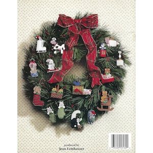 Teeny Christmas Ornaments Plastic Canvas Pattern Book American School #3160