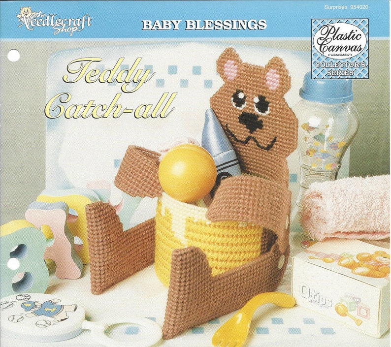 Teddy Catch-all Plastic Canvas Pattern Teddy Bear Basket Toy - Etsy
