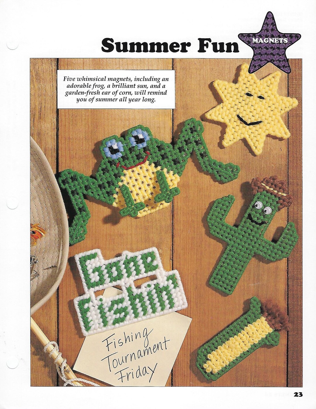 Summer Fun Plastic Canvas Pattern/leisure Arts All Stars - Etsy