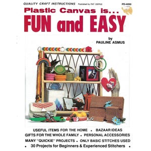 Fun and Easy Plastic Canvas Pattern Book Pat Depke #4050 Home Decor