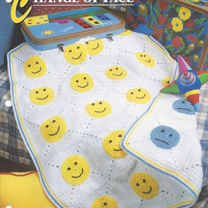 Change of Face Pattern Afghan Blanket Crochet/Annie's Crochet Quilt & Afghan Club