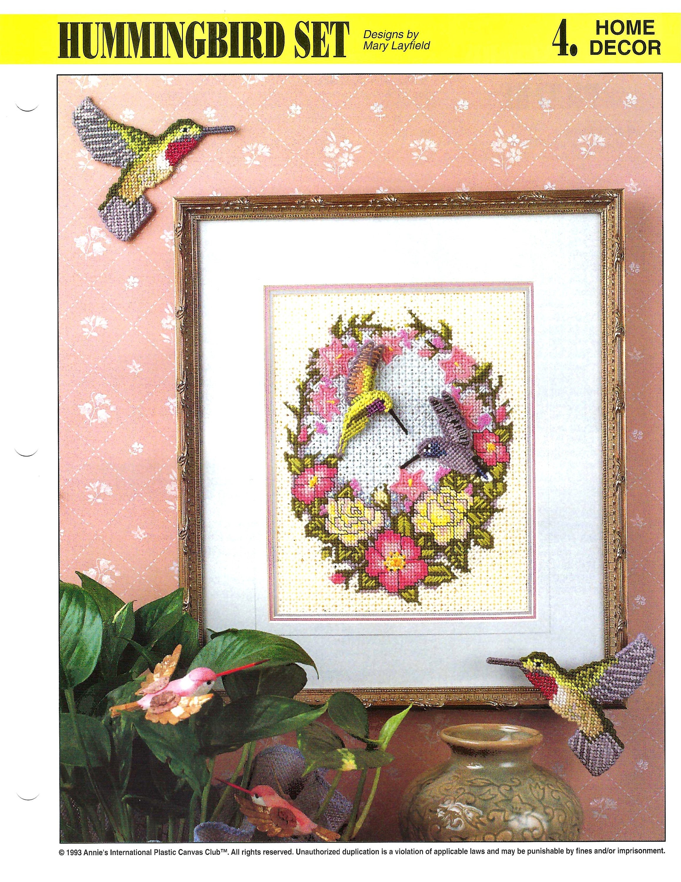 Plastic Canvas - Patterns - Print-to-Order Patterns - Hummingbird Accents  Plastic Canvas Pattern