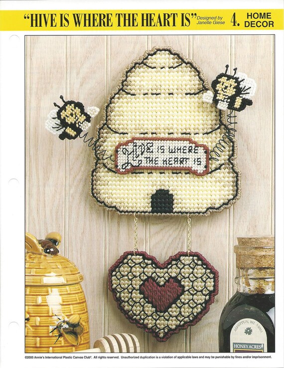 Colmena Es Donde El Corazon Es Patron De Lona De Plastico Etsy