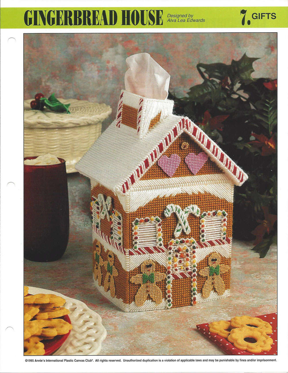 Digital - Vintage Plastic Canvas Pattern Gingerbread House - - Inspire  Uplift