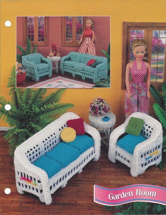 Garden Room Crochet Pattern annie s Fashion Doll Crochet Club Etsy