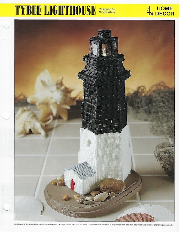 Lighthouse Decor Plastic Canvas Pattern - Electronic Download