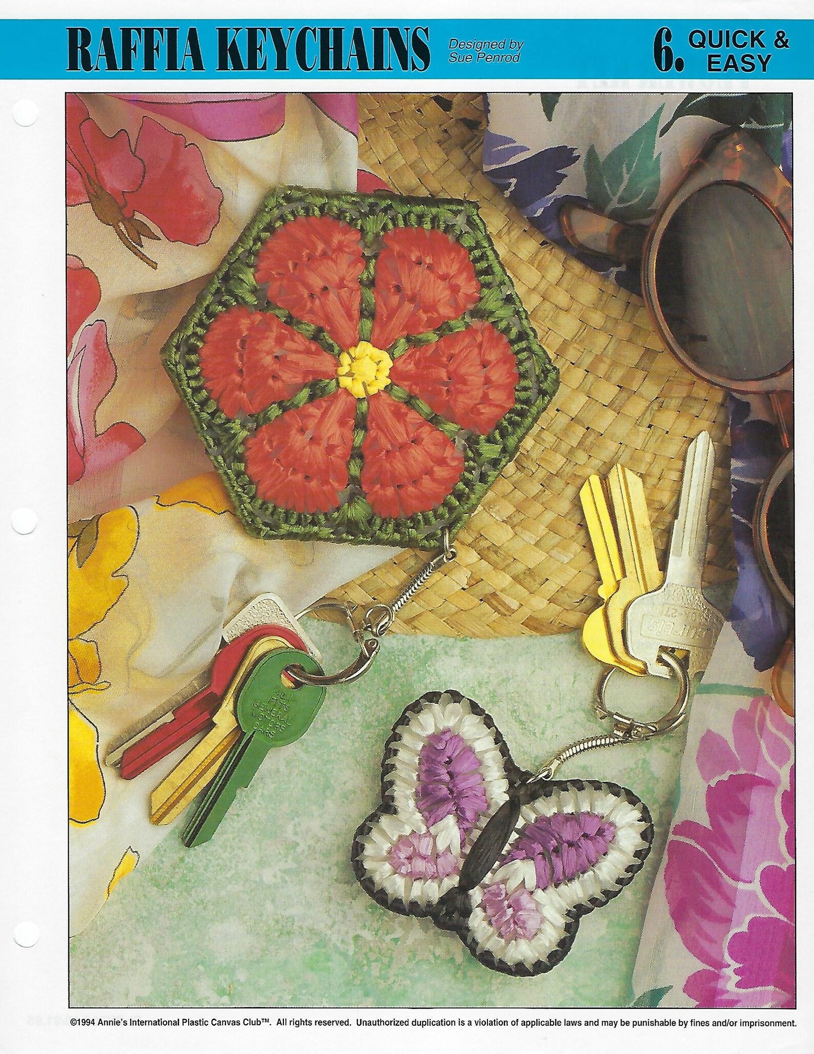 Raffia Keychains Raffia Keychains Plastic Canvas Pattern Annie's International Club - Etsy