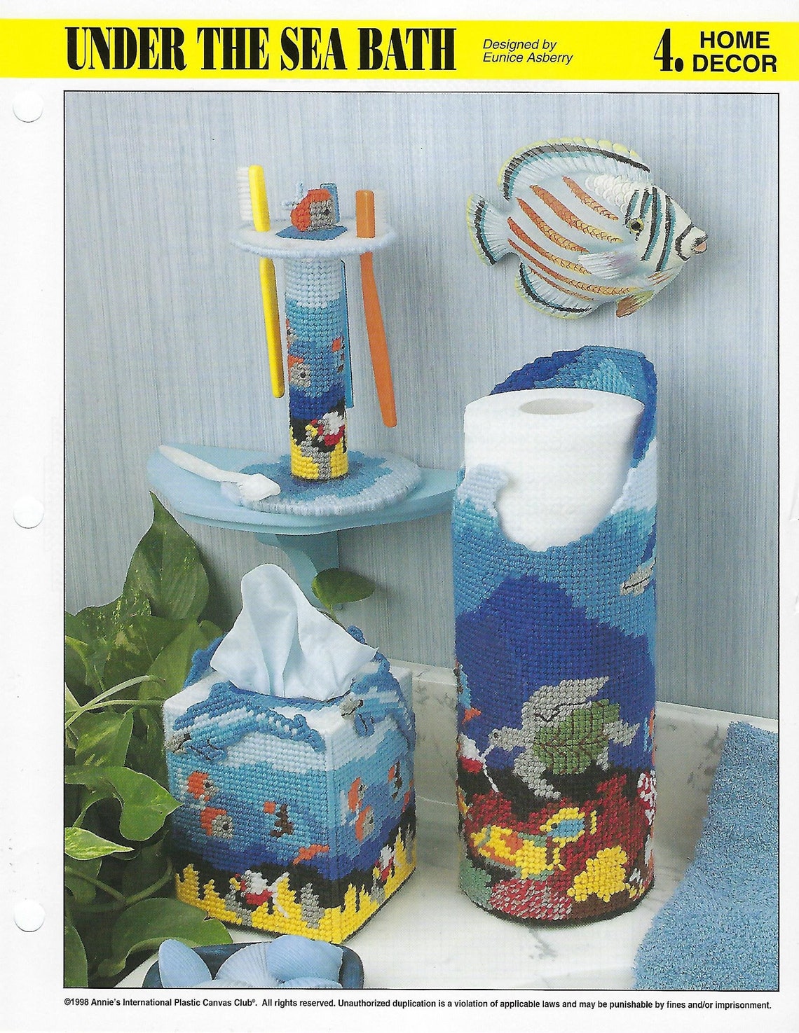 Under the Sea Bath Plastic Canvas Pattern Bath Decor | Etsy