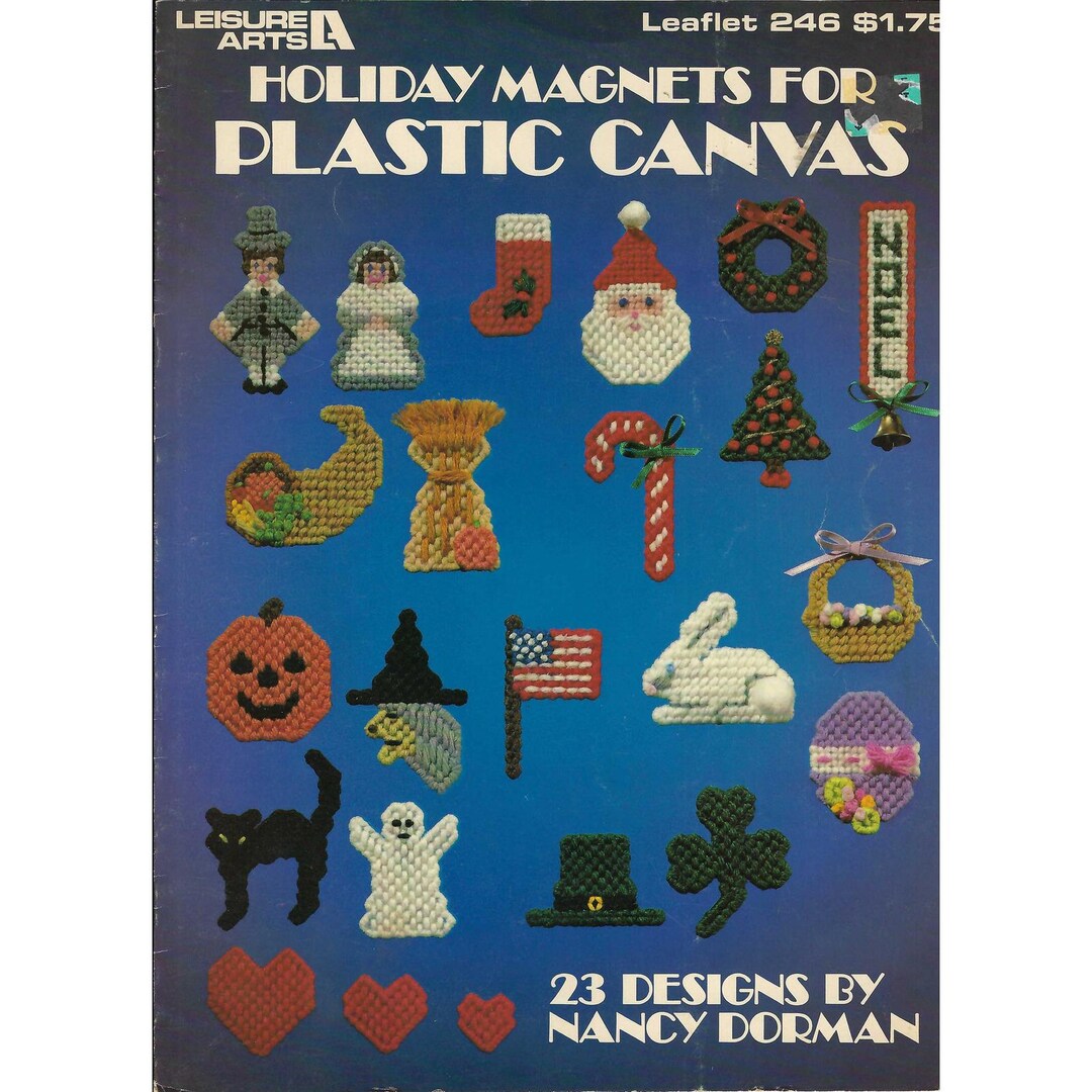 Holiday Magnets Plastic Canvas Pattern Booklet Leisure Arts #246 - Etsy