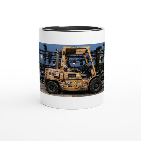 Forklift Driver Mug | Vintage Yellow Forklift Stage Production Ceramic 11oz