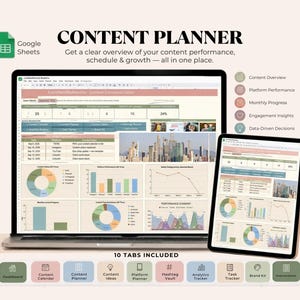 Innehållsplanerare Kalender för sociala medier Kalkylblad Månadsvis innehållsspårning Publicering i sociala medier Instagram TikTok Google Sheets Excel-mall