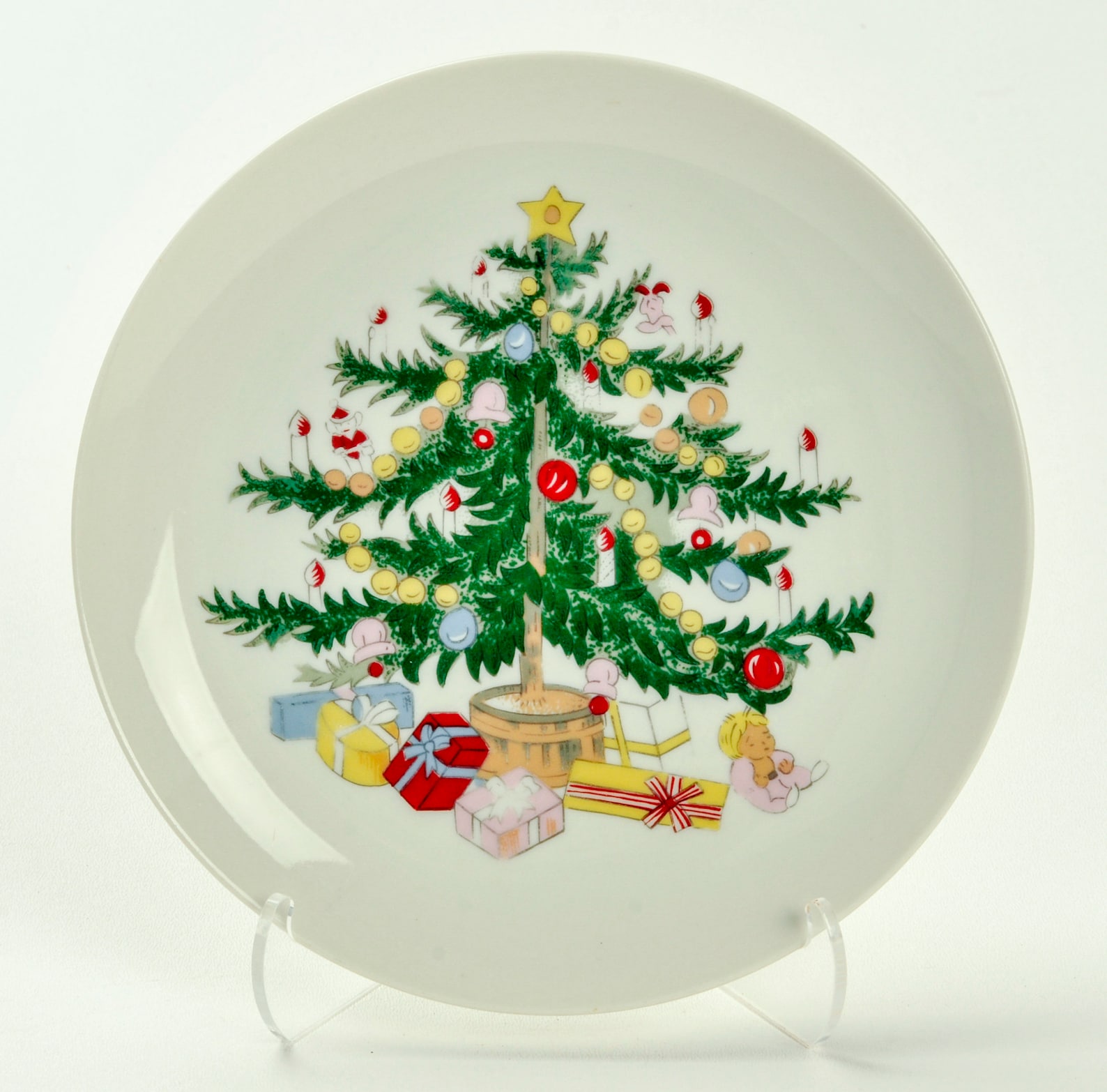 Three Nostalgic Christmas Tree Holiday Serving Plates Etsy