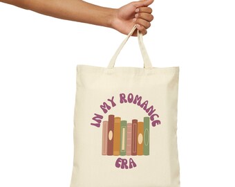 In My Romance Era Tote Bag - Bookish Style -  Book Tote Bag - Grocery Tote Bag - Canvas Tote - Romance Reader