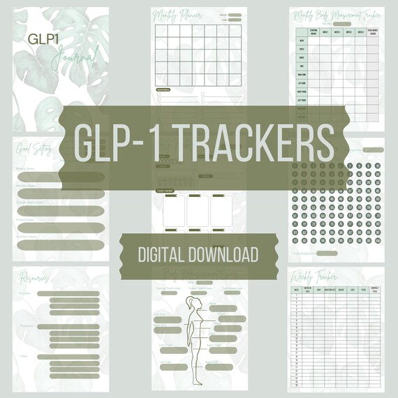 monthly glp 1 GLP-1 Weight Loss Journal, Goal Tracker (digital Download)