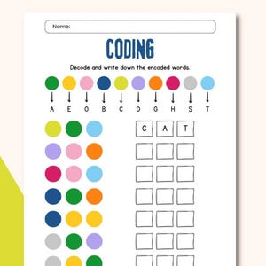 Hoja de ejercicios de codificación "Descifra el código"