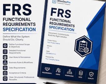 FRS-dokument | Funktionell kravspecifikation | Mall för affärsanalys och programvarusystem
